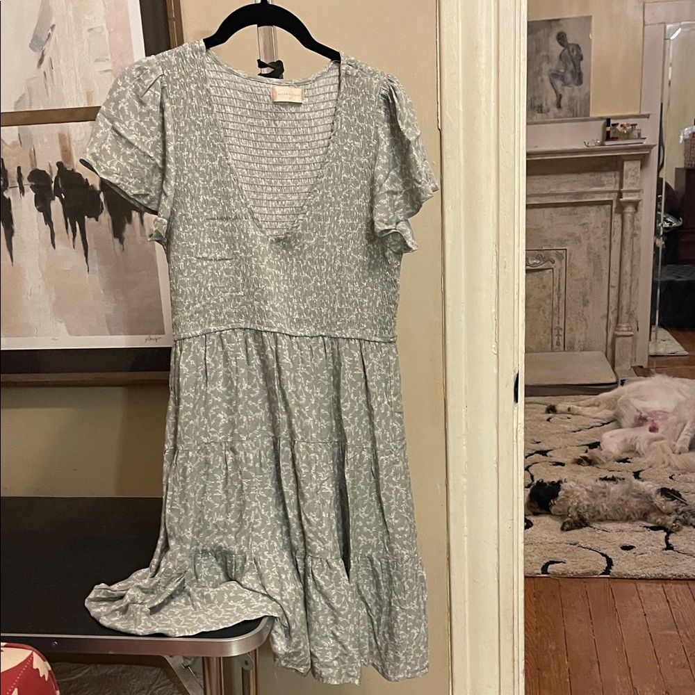 Altar'd State Sage Green Textured dress